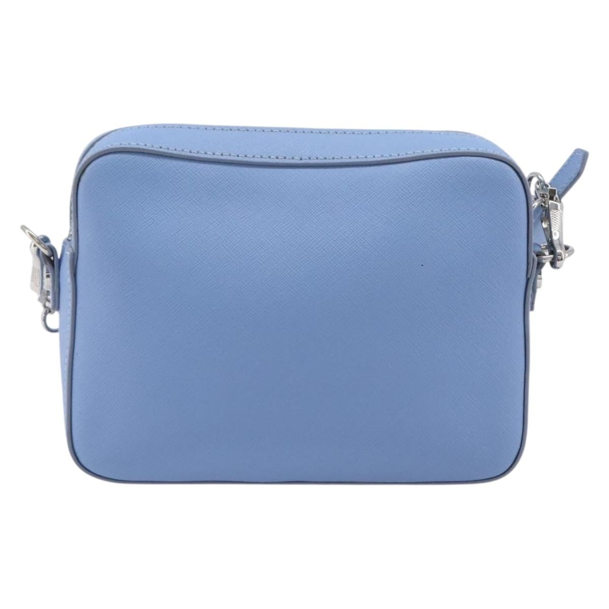 Vivienne Westwood Shoulder Bag Leather Light Blue Silver Auth am13035V