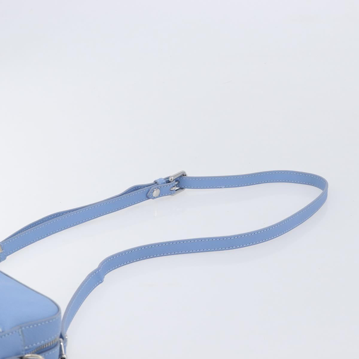 Vivienne Westwood Shoulder Bag Leather Light Blue Silver Auth am13035V