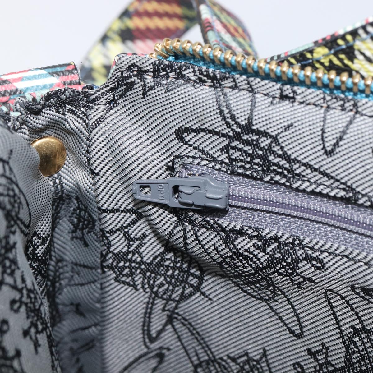 Vivienne Westwood Tartan Check Accessory Pouch PVC Multicolor Gold Auth am13076V