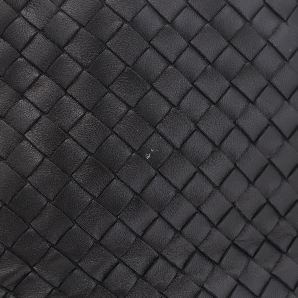 Bottega Veneta INTRECCIATO Garda Hand Bag Leather Black Auth am13078V