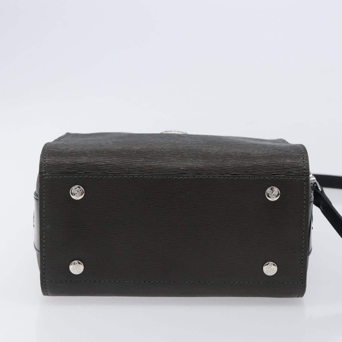 Vivienne Westwood Hand Bag Leather Green Silver Auth am13090A