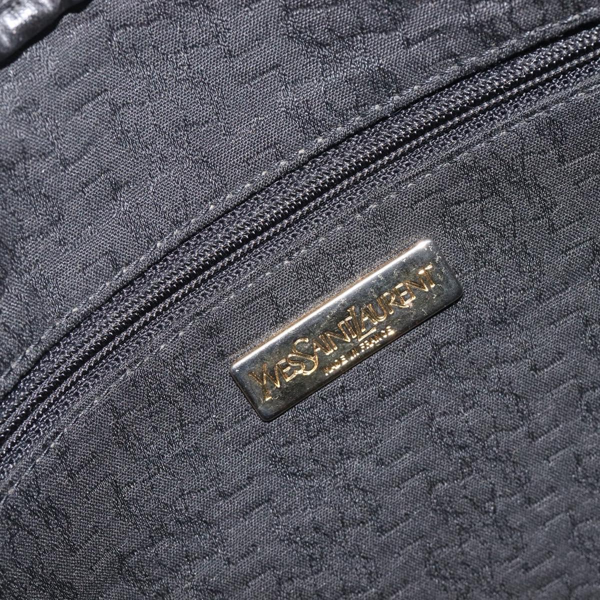 Saint Laurent Cassandra Logo Shoulder Bag Leather Black Gold Tone Auth am13091A