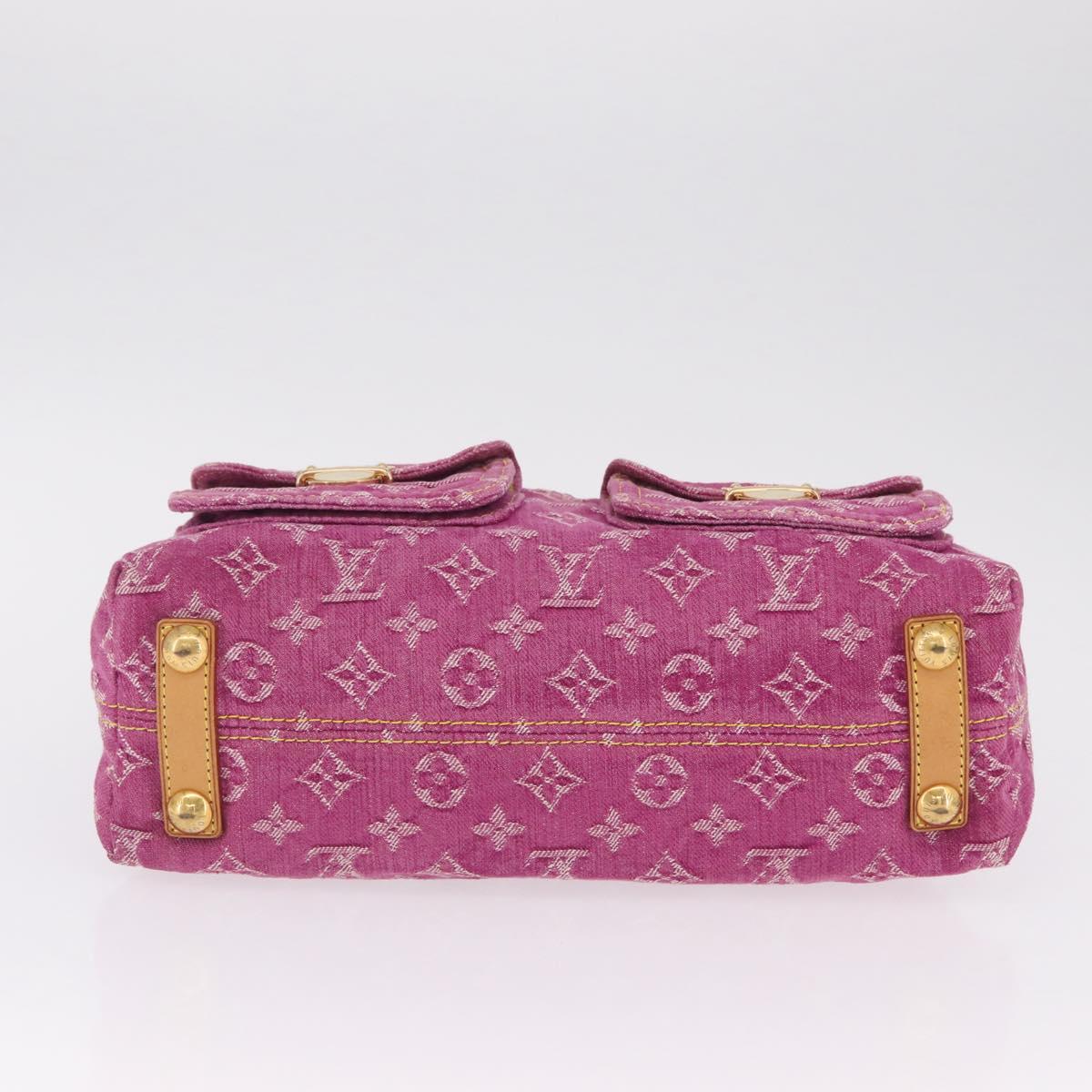 LOUIS VUITTON Monogram Denim Buggy PM Shoulder Bag Pink M95212 LV Auth am13094V