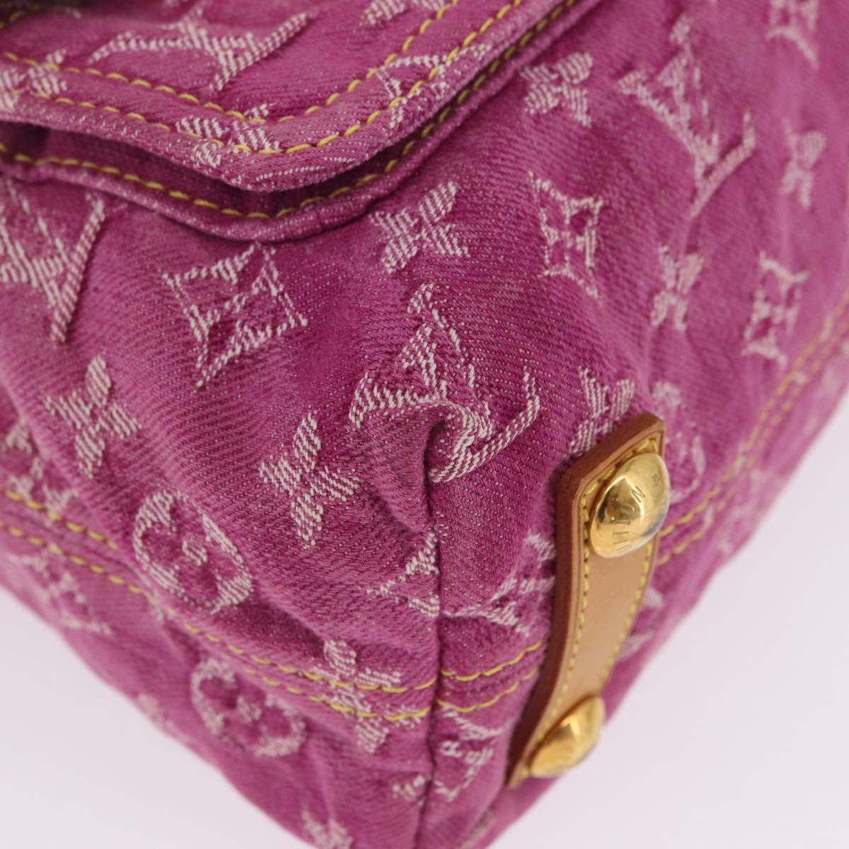 LOUIS VUITTON Monogram Denim Buggy PM Shoulder Bag Pink M95212 LV Auth am13094V