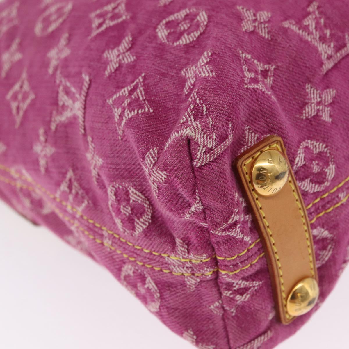 LOUIS VUITTON Monogram Denim Buggy PM Shoulder Bag Pink M95212 LV Auth am13094V