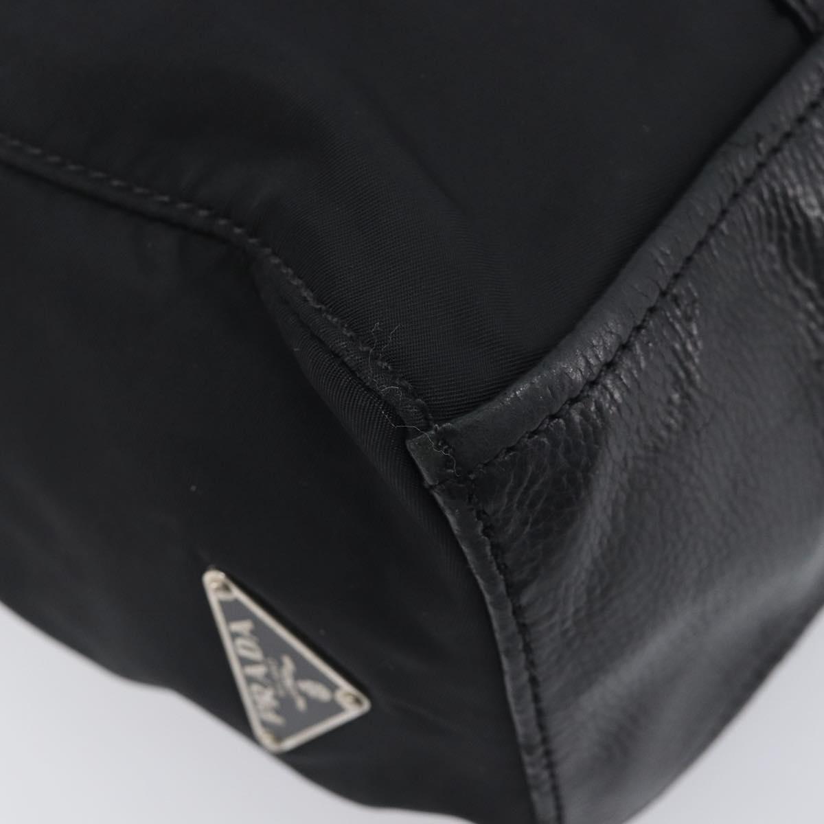 PRADA Shoulder Bag Nylon Black Silver Auth am13098A
