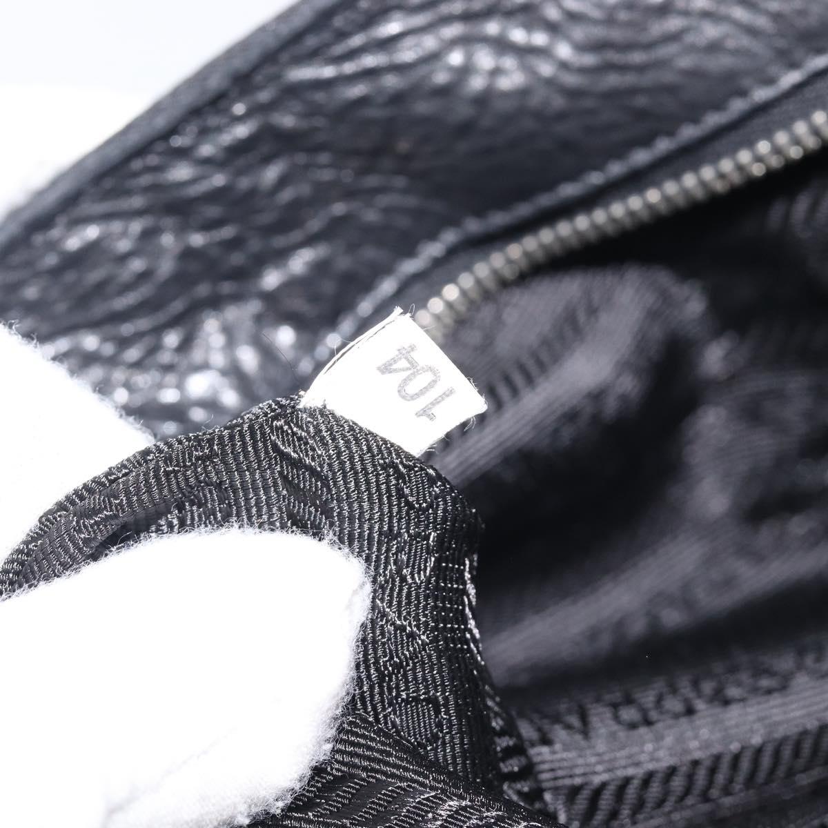 PRADA Shoulder Bag Nylon Black Silver Auth am13098A