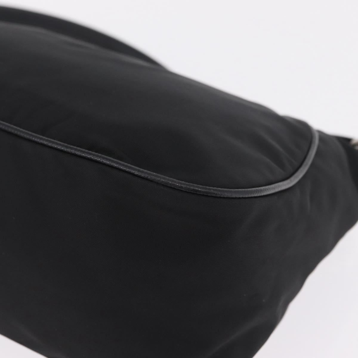 PRADA Shoulder Bag Nylon Black Silver Auth am13104V
