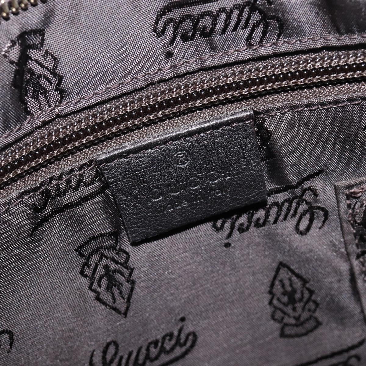 GUCCI GuccissimaGG Shoulder Bag Leather Black Gold Tone 201446 Auth am13105V