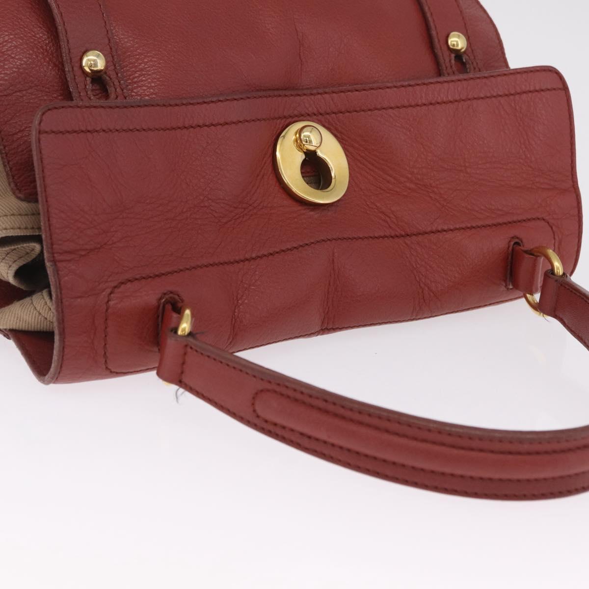 Saint Laurent Muse To Hand Bag Leather Brown Gold Tone 229680 Auth am13115A
