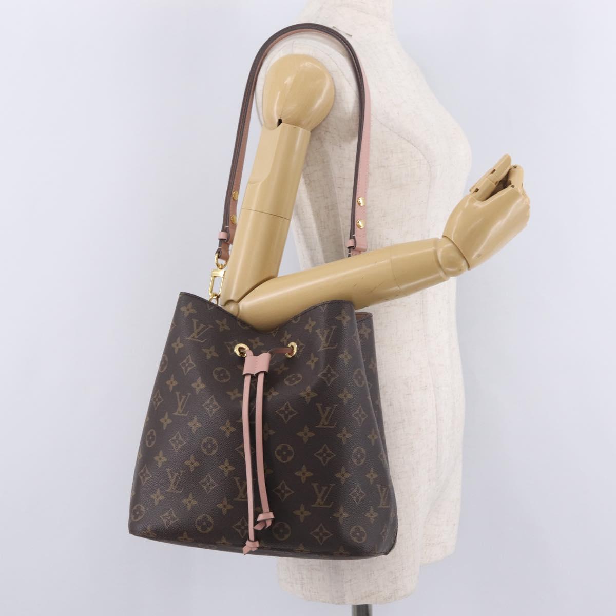 LOUIS VUITTON Monogram Neo Noe Shoulder Bag Pink M44022 LV Auth am13131V