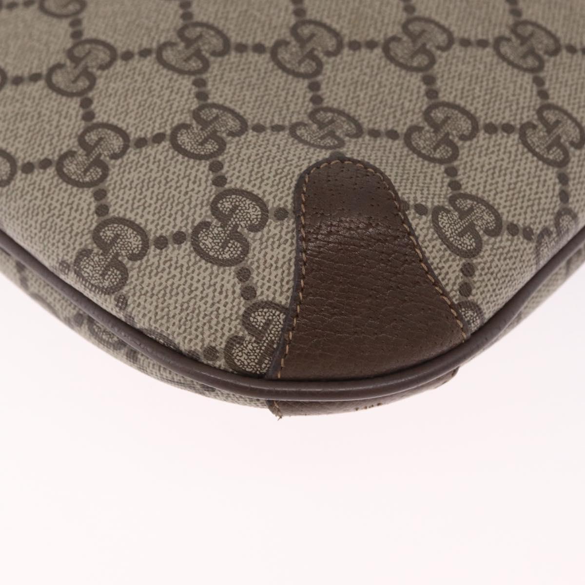GUCCI GG Supreme Web Sherry Line Shoulder Bag PVC Brown 904 02 026 Auth am13133A