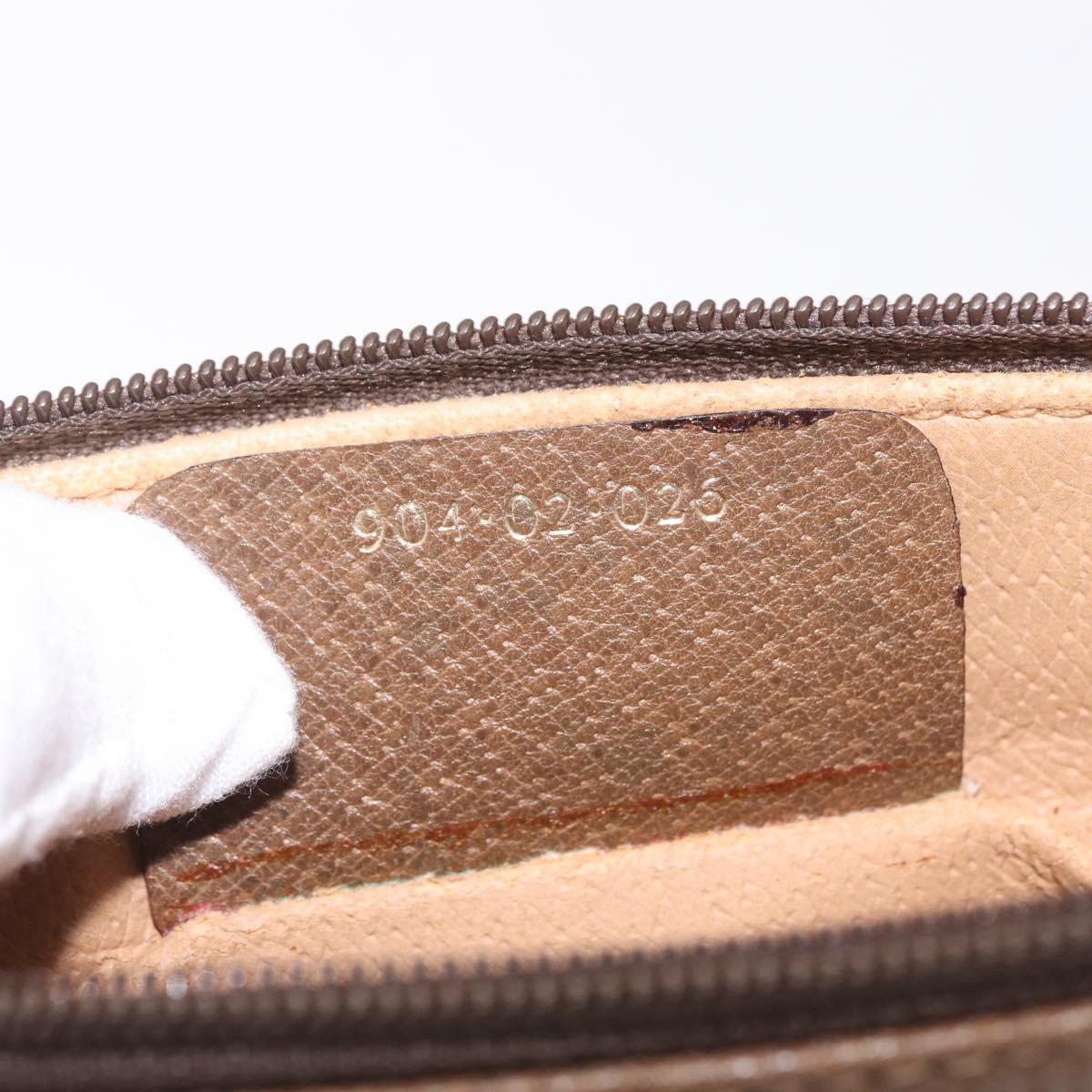 GUCCI GG Supreme Web Sherry Line Shoulder Bag PVC Brown 904 02 026 Auth am13133A