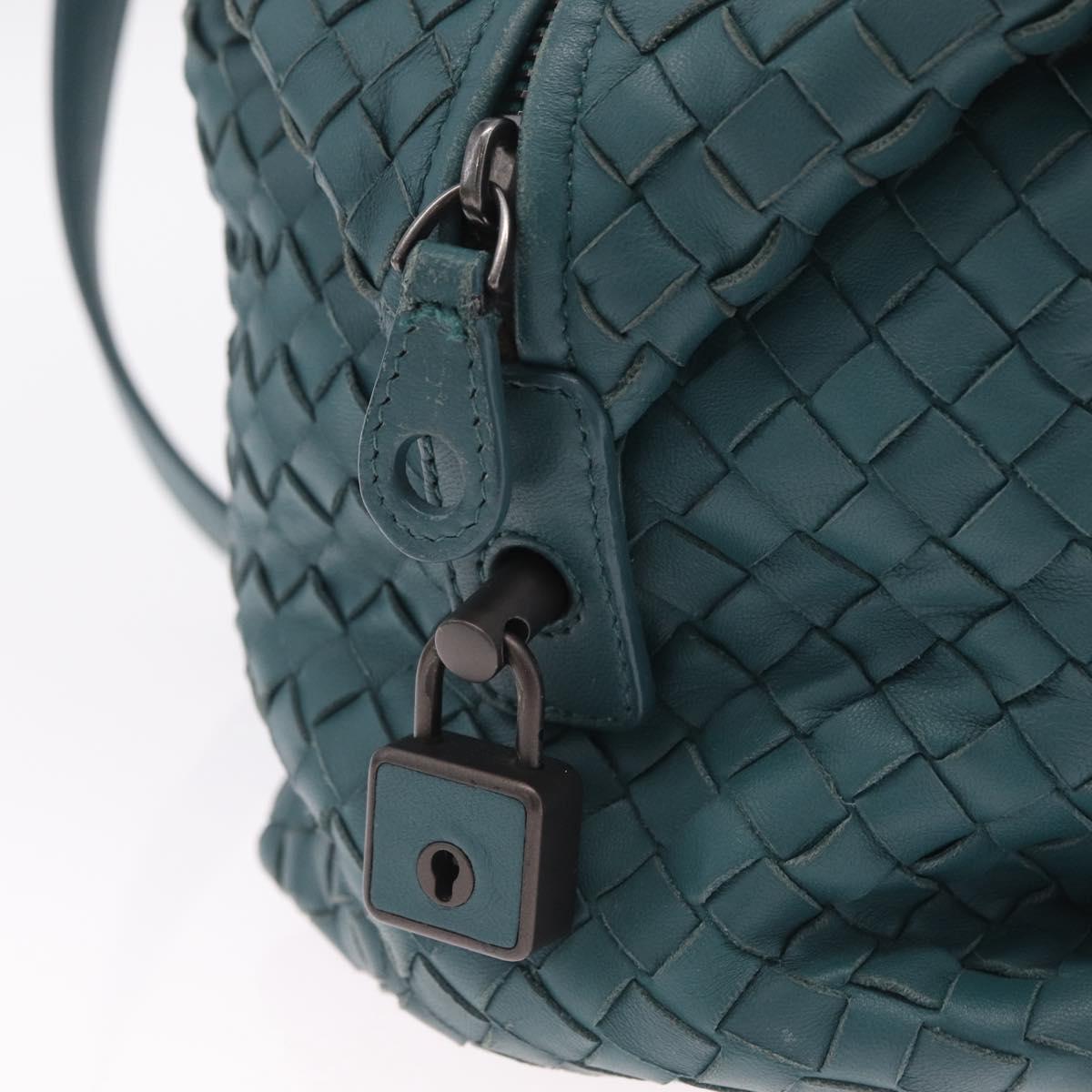 Bottega Veneta INTRECCIATO Hand Bag Leather Green Auth am13135V
