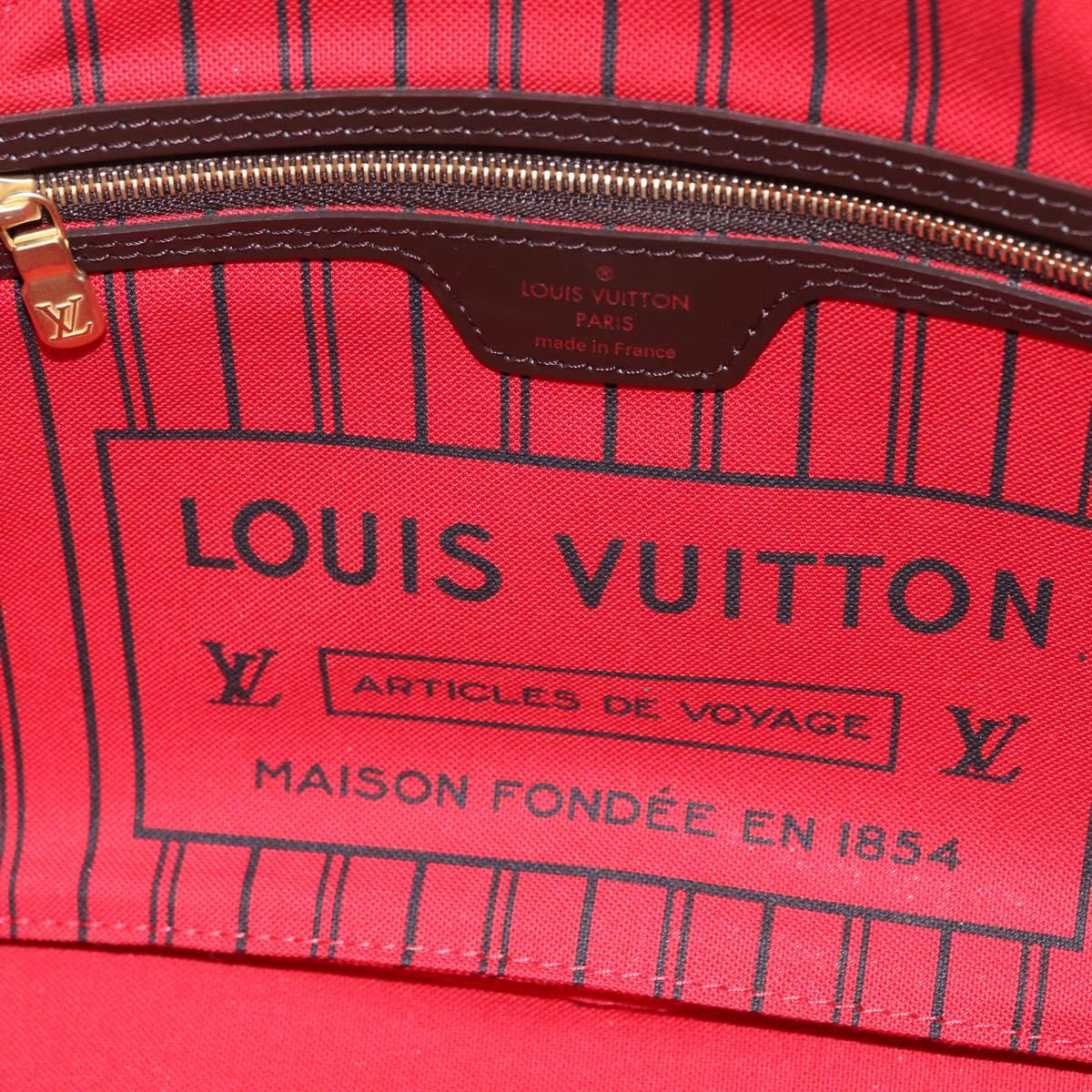 LOUIS VUITTON Damier Ebene Neverfull PM Tote Bag N51109 LV Auth am13228SAV