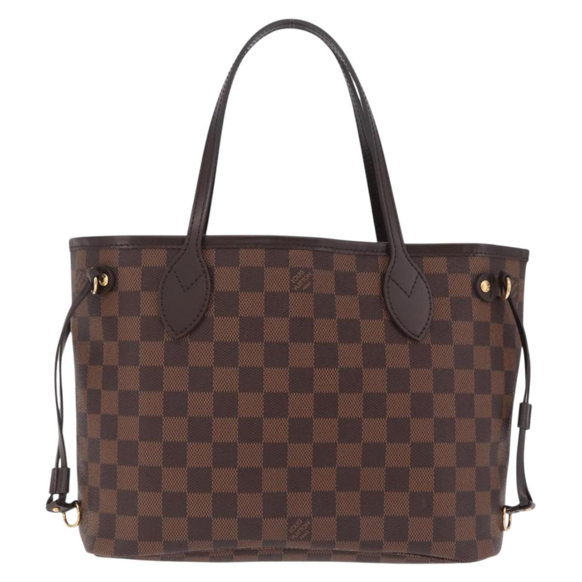 LOUIS VUITTON Damier Ebene Neverfull PM Tote Bag N51109 LV Auth am13228SAV