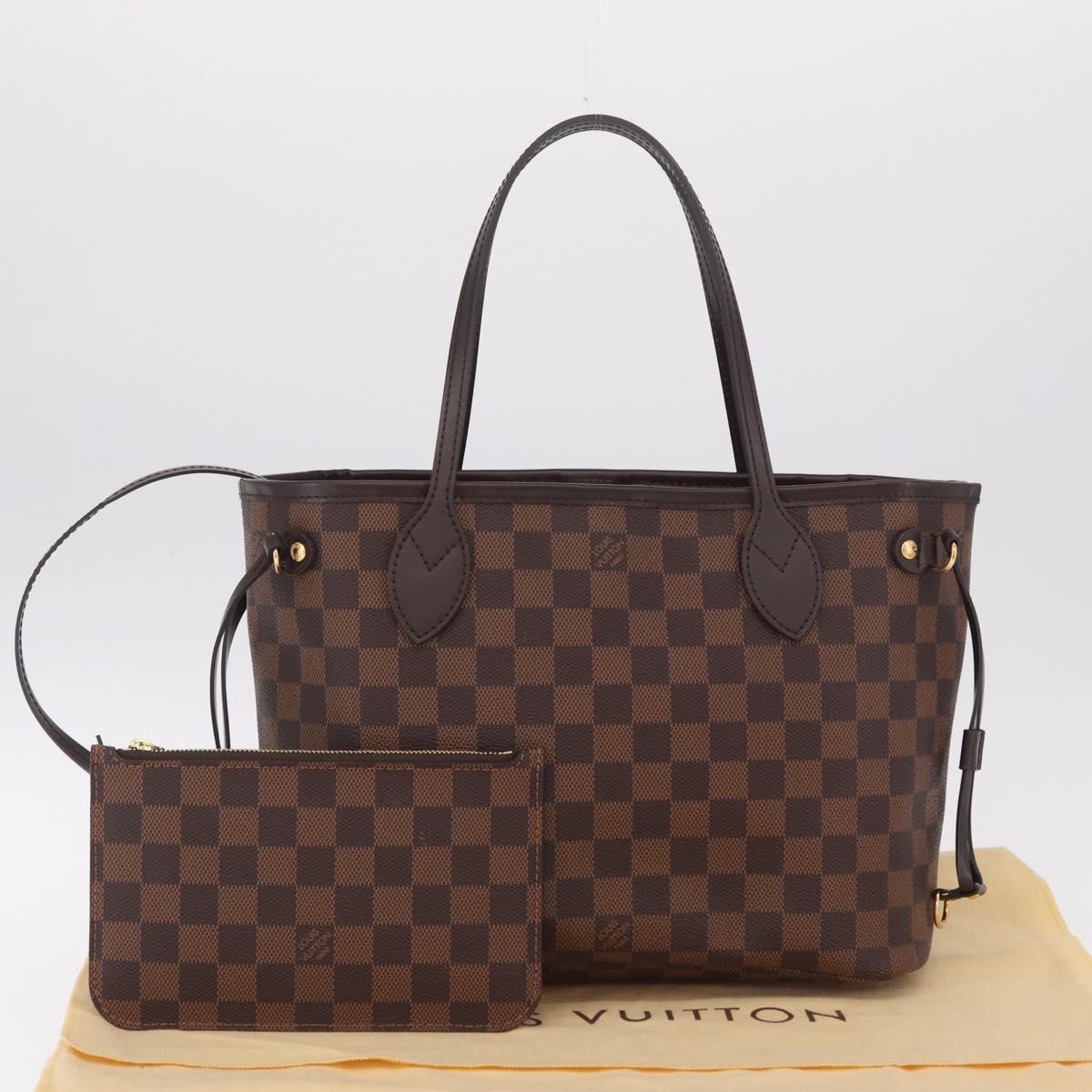 LOUIS VUITTON Damier Ebene Neverfull PM Tote Bag N51109 LV Auth am13228SAV