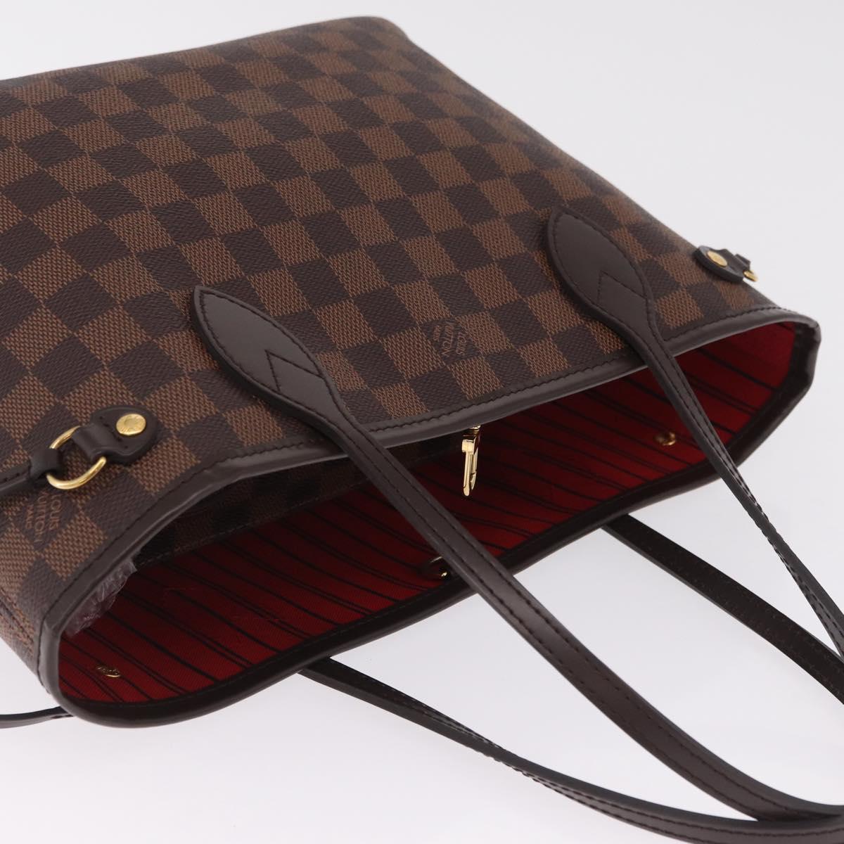 LOUIS VUITTON Damier Ebene Neverfull PM Tote Bag N51109 LV Auth am13228SAV