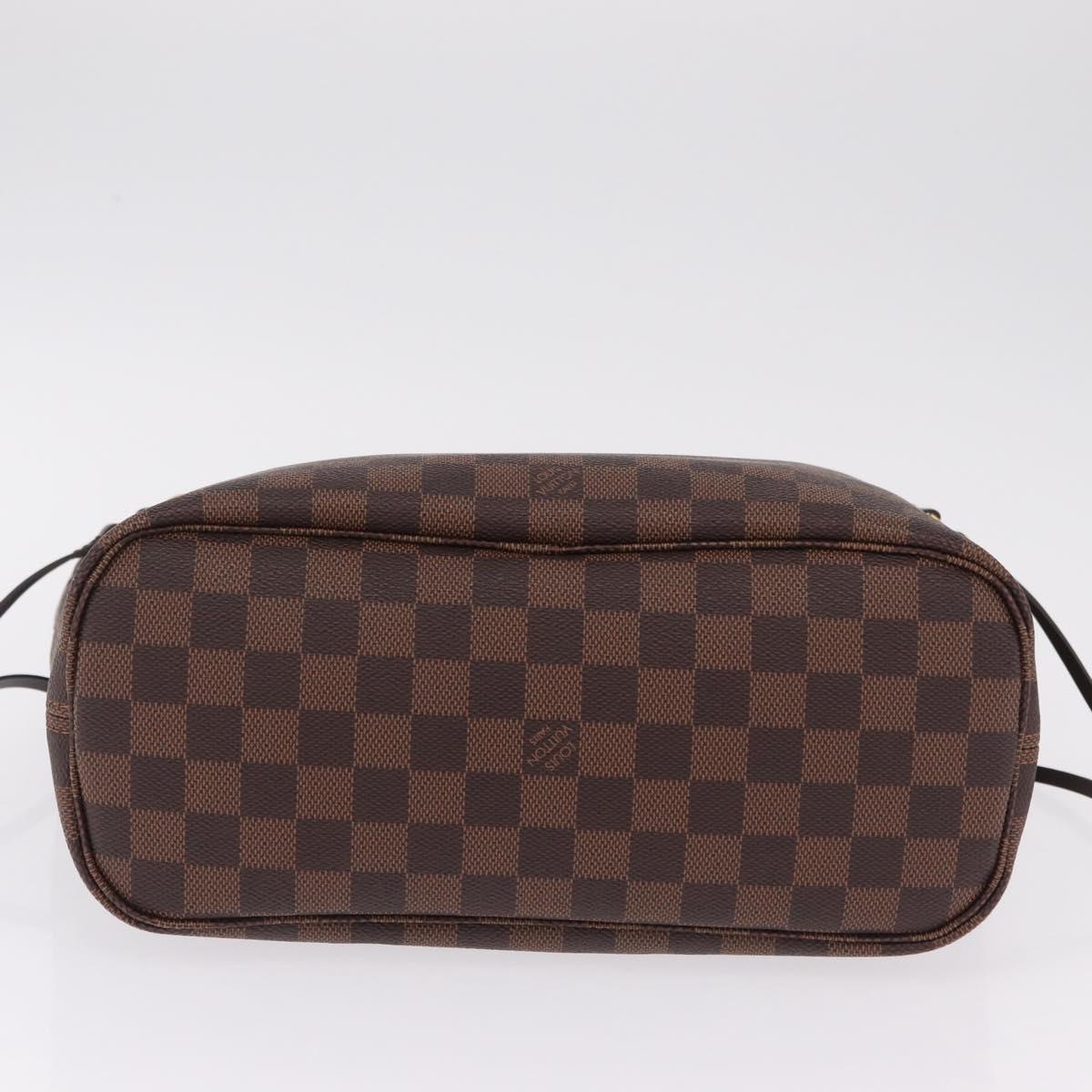 LOUIS VUITTON Damier Ebene Neverfull PM Tote Bag N51109 LV Auth am13228SAV