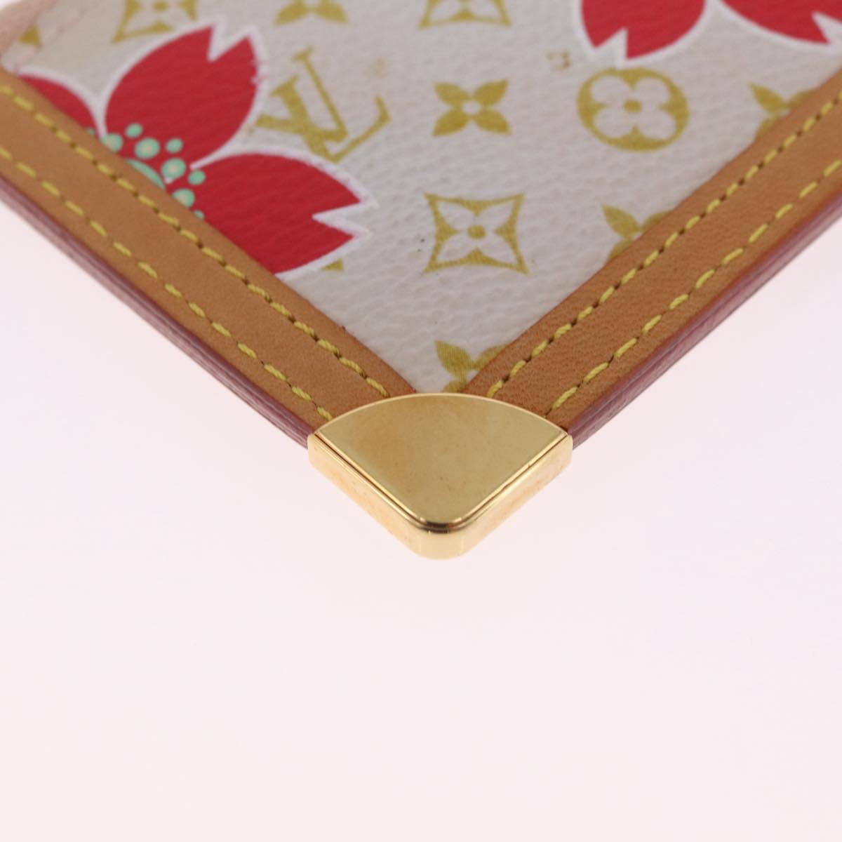 LOUIS VUITTON Monogram Cherry Blossom Pochette Cree Purse Red LV Auth am13239M