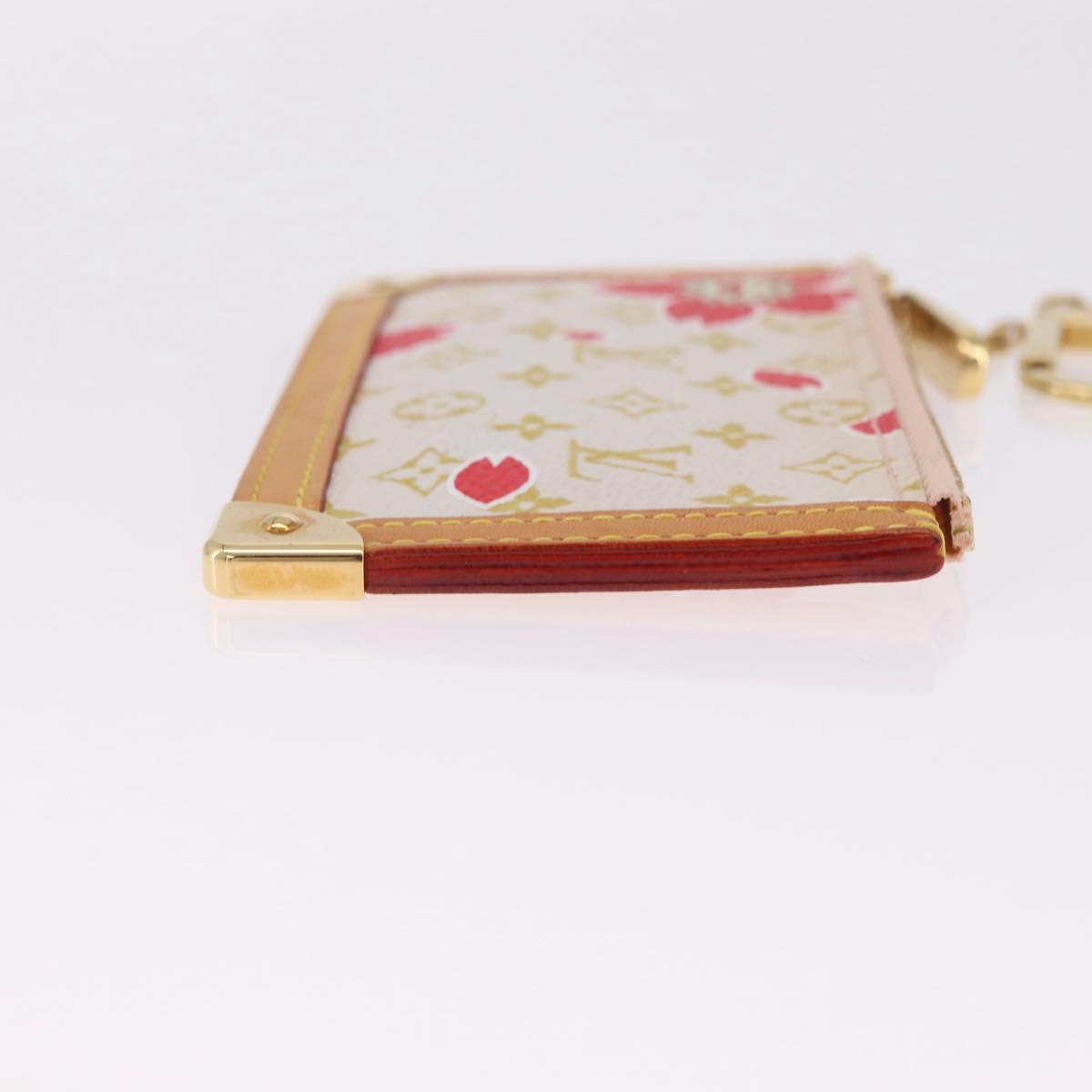 LOUIS VUITTON Monogram Cherry Blossom Pochette Cree Purse Red LV Auth am13239M