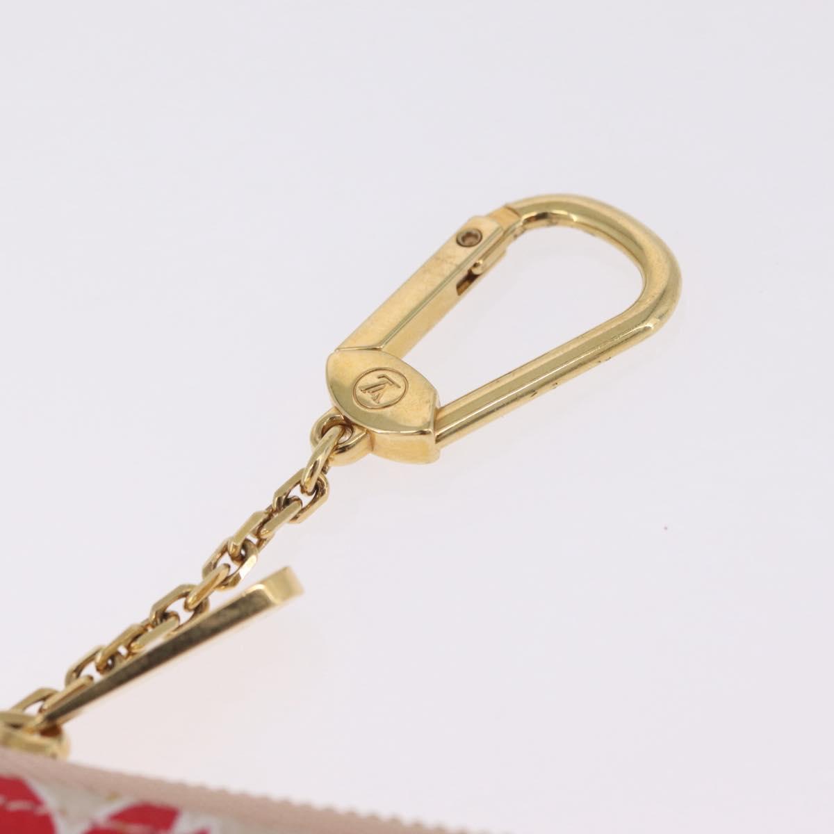 LOUIS VUITTON Monogram Cherry Blossom Pochette Cree Purse Red LV Auth am13239M