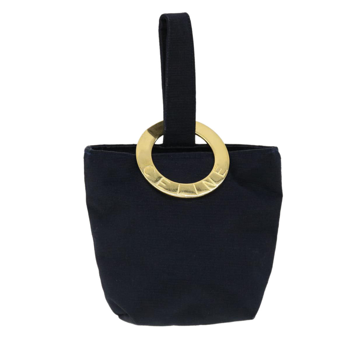 CELINE Circle Pouch Navy Auth am3209