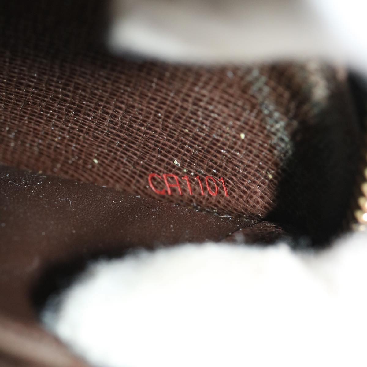 LOUIS VUITTON Damier Ebene Epi Wallet Leather 3 Set Black White LV Auth am3539