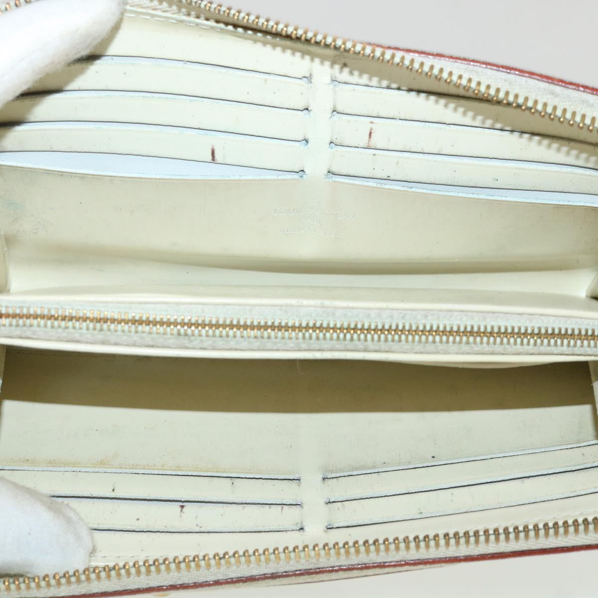 LOUIS VUITTON Damier Ebene Epi Wallet Leather 3 Set Black White LV Auth am3539