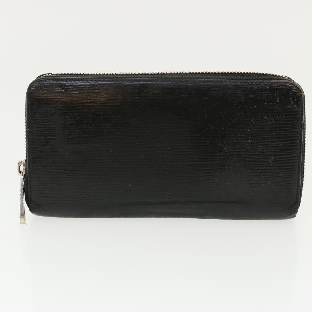 LOUIS VUITTON Damier Ebene Epi Wallet Leather 3 Set Black White LV Auth am3539