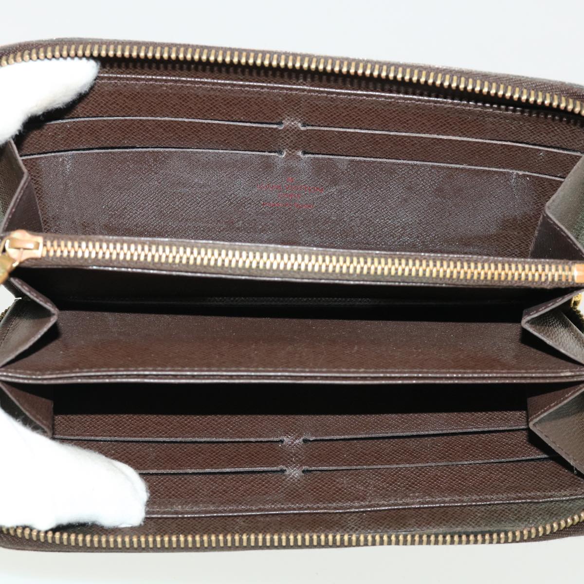 LOUIS VUITTON Damier Ebene Epi Wallet Leather 3 Set Black White LV Auth am3539