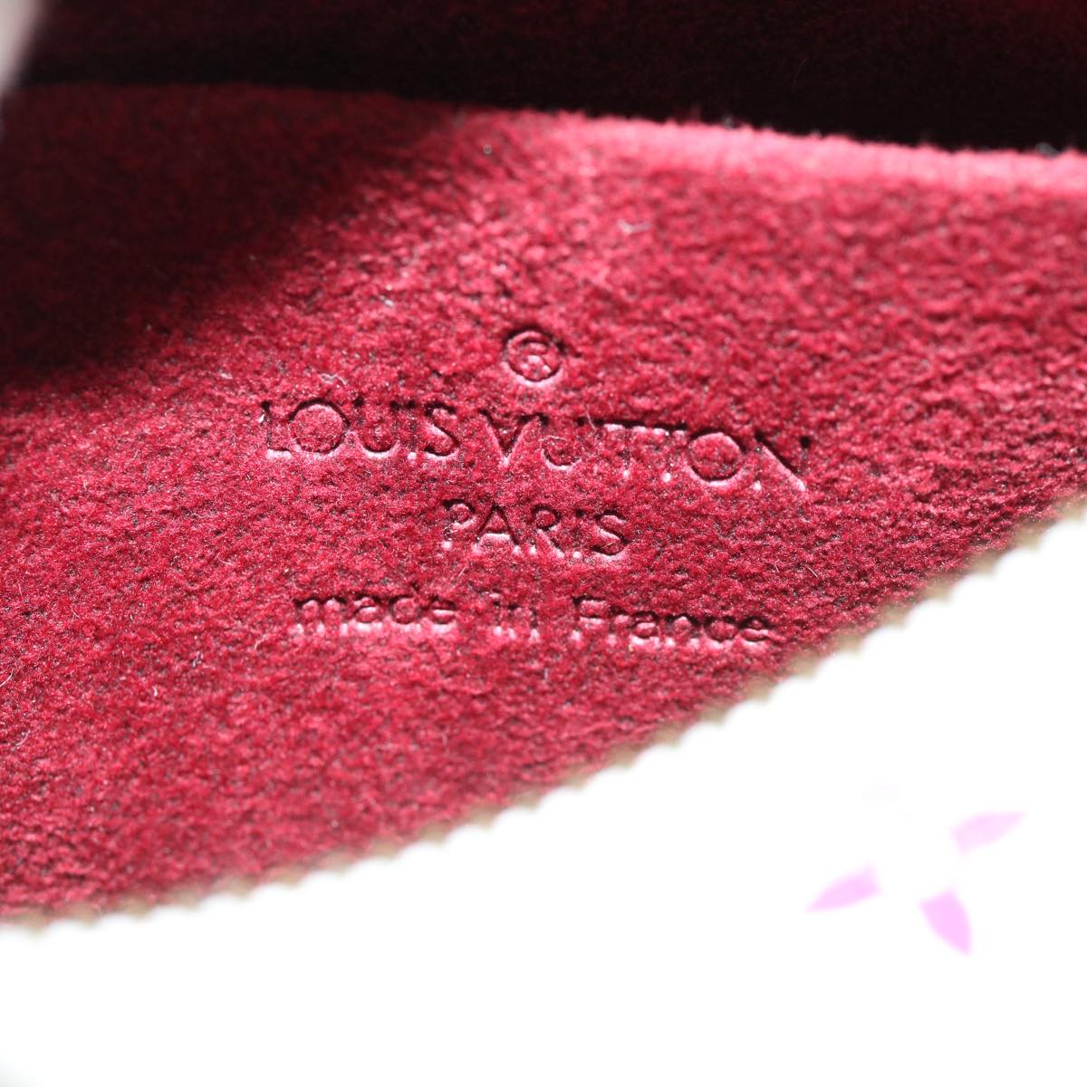 LOUIS VUITTON Monogram Multicolor Trousse Wapity Pouch White M58033 Auth am3638V