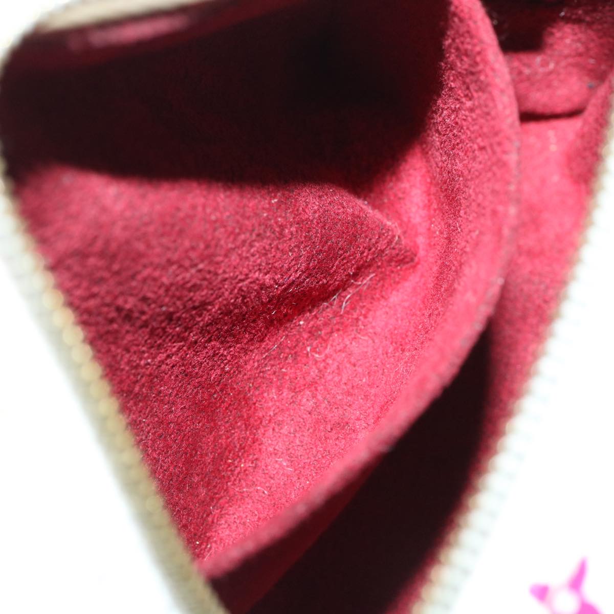 LOUIS VUITTON Monogram Multicolor Trousse Wapity Pouch White M58033 Auth am3638V