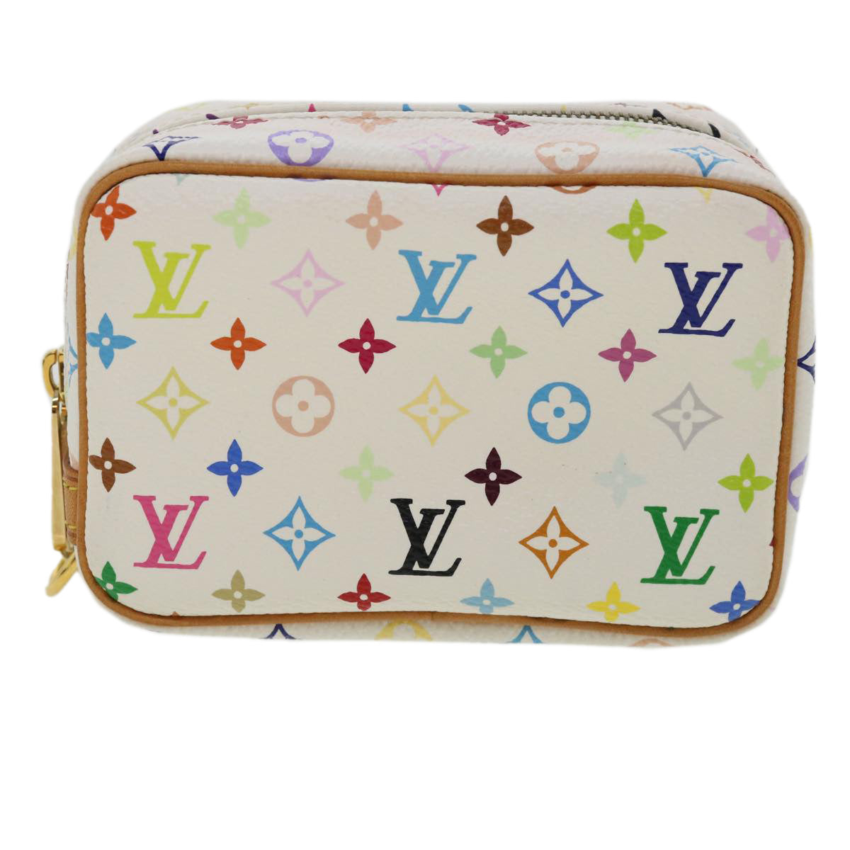 LOUIS VUITTON Monogram Multicolor Trousse Wapity Pouch White M58033 Auth am3638V