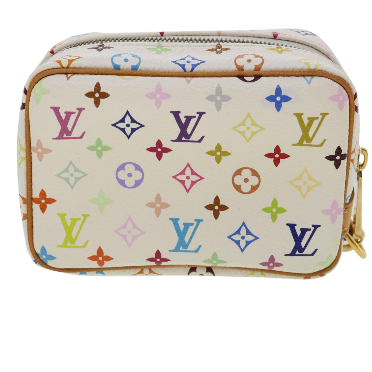LOUIS VUITTON Monogram Multicolor Trousse Wapity Pouch White M58033 Auth am3638V