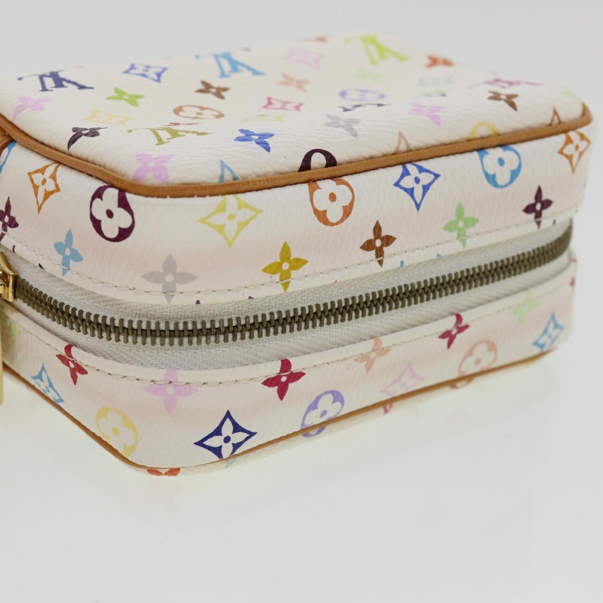 LOUIS VUITTON Monogram Multicolor Trousse Wapity Pouch White M58033 Auth am3638V