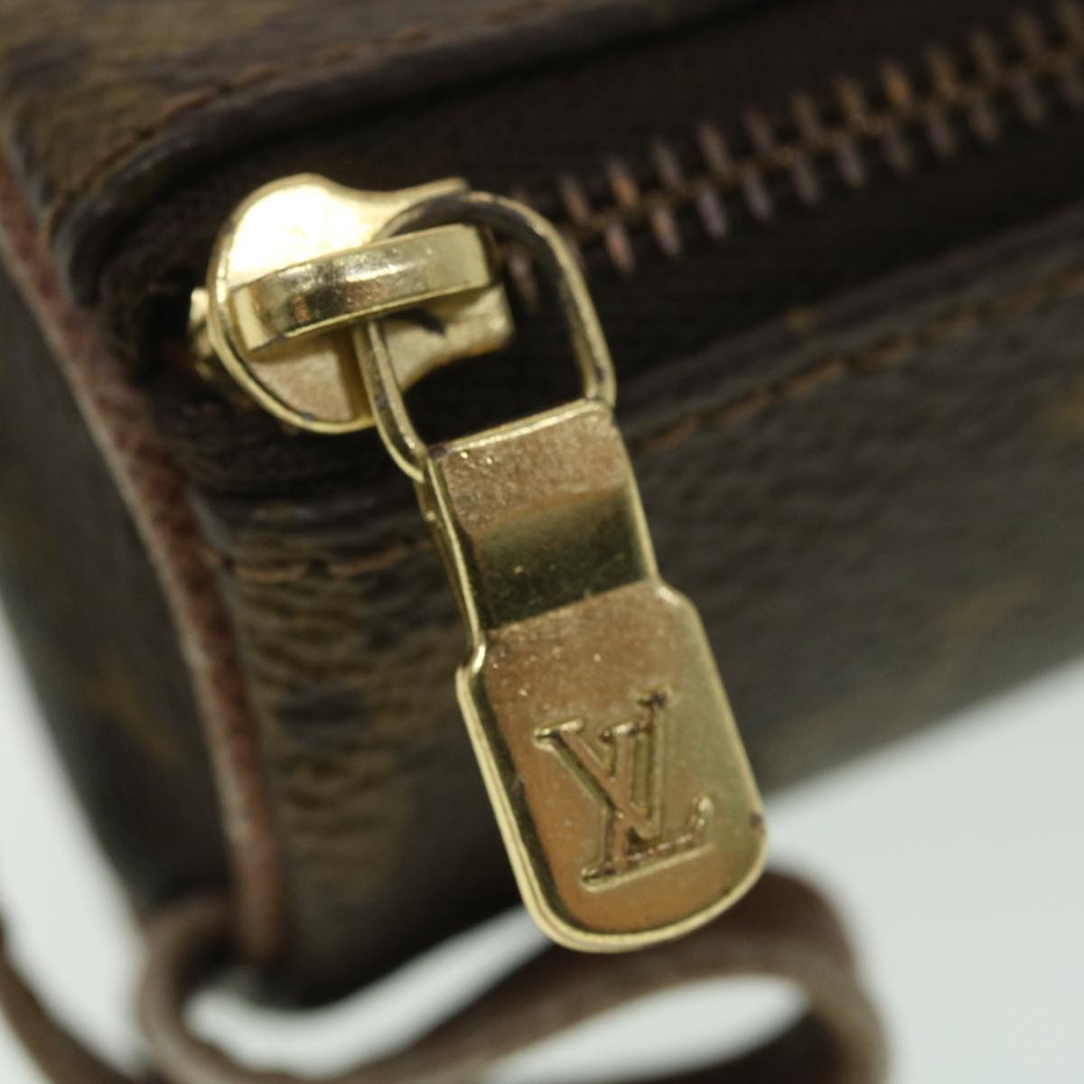 LOUIS VUITTON Monogram Etui 3 Ball de Golf Pouch M58249 LV Auth am3744