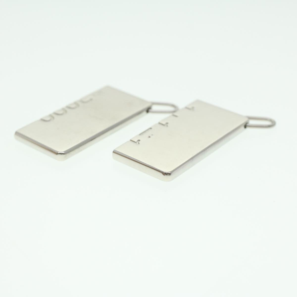 HERMES Necklace Charm Metal 2 Set Silver Auth am3985