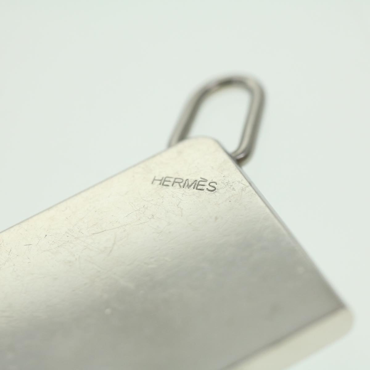 HERMES Necklace Charm Metal 2 Set Silver Auth am3985