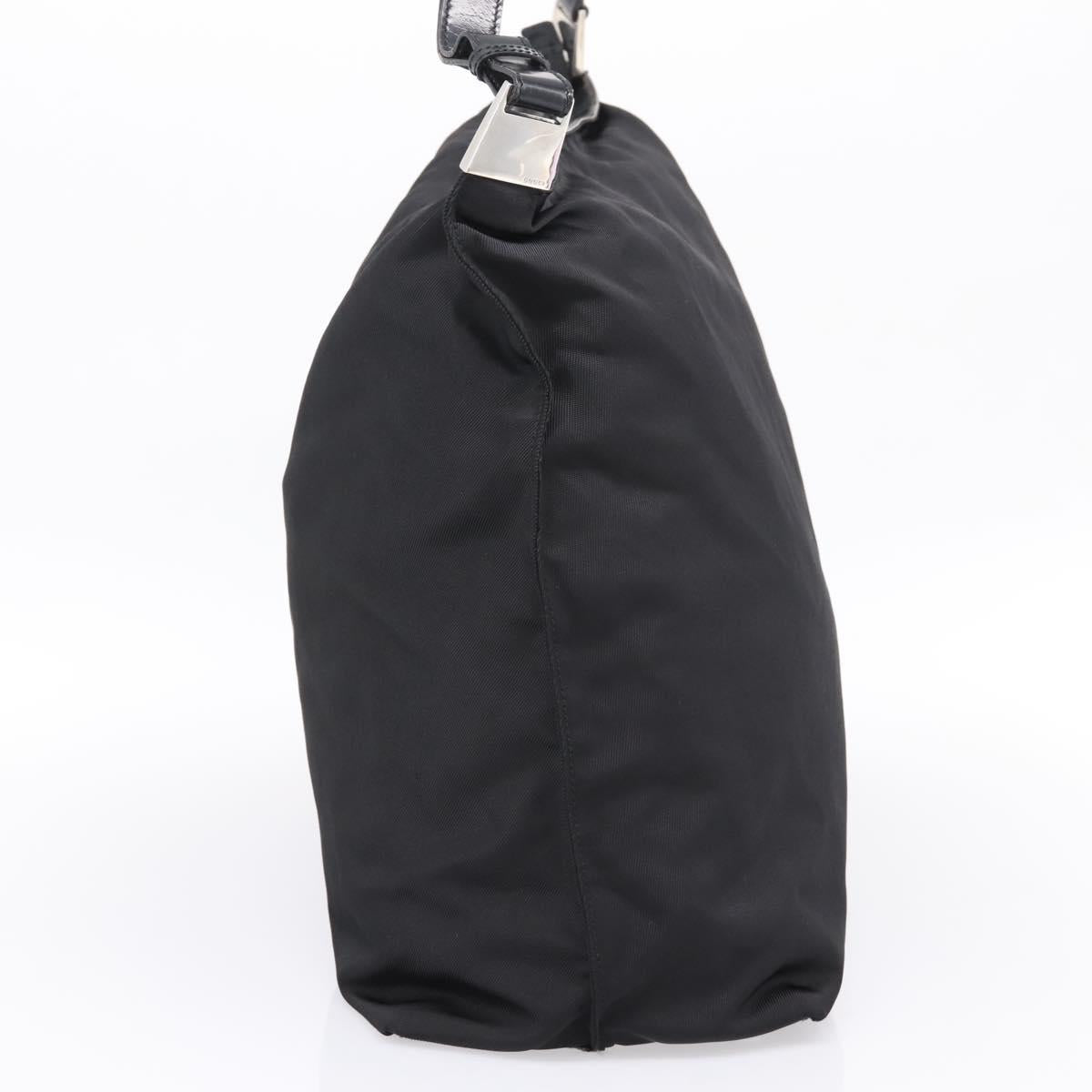 GUCCI Boston Bag Nylon Black 012 2122 0161 10 Auth am4144