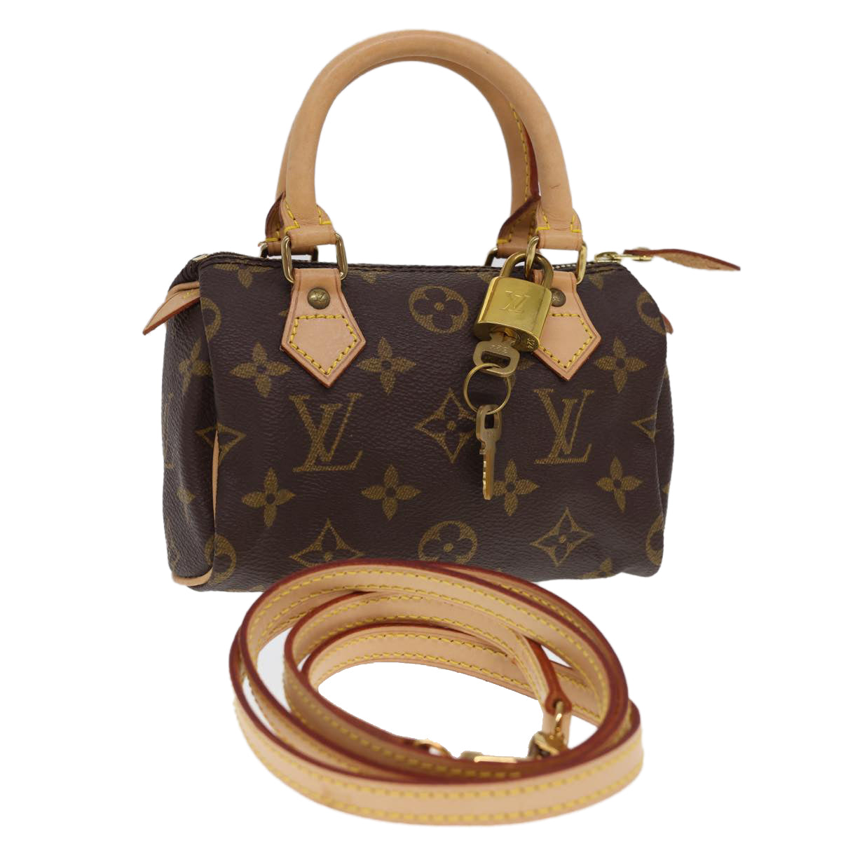 LOUIS VUITTON Monogram Mini Speedy Hand Bag M41534 LV Auth am4166V