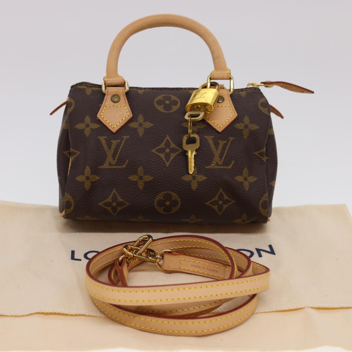 LOUIS VUITTON Monogram Mini Speedy Hand Bag M41534 LV Auth am4166SAV