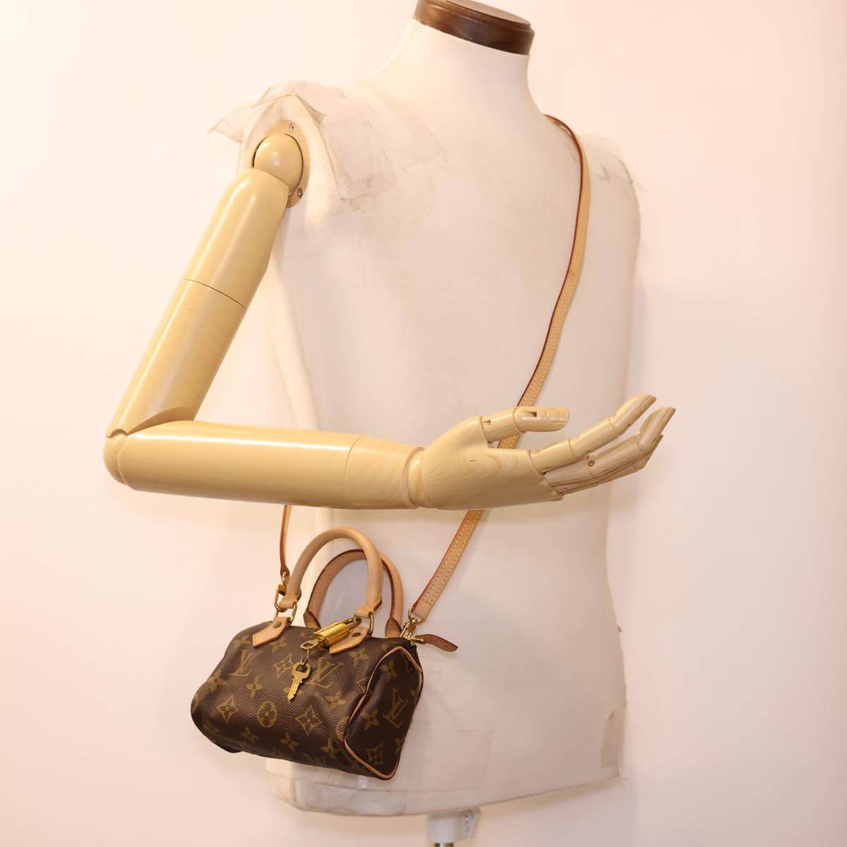 LOUIS VUITTON Monogram Mini Speedy Hand Bag M41534 LV Auth am4166V