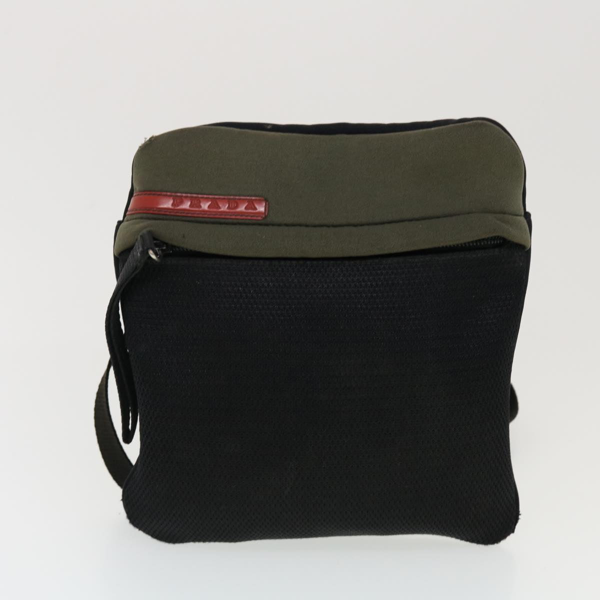 PRADA Shoulder Bag Hand Bag Leather Nylon 3 Set Black Gray Auth am4509