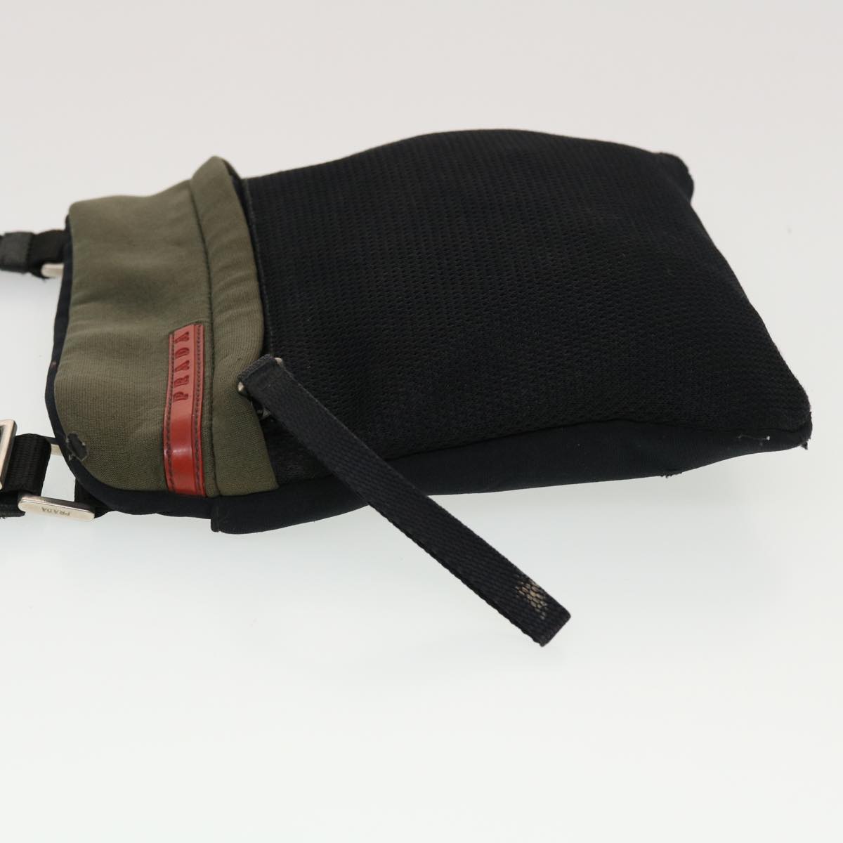 PRADA Shoulder Bag Hand Bag Leather Nylon 3 Set Black Gray Auth am4509