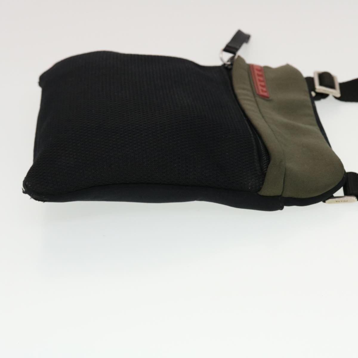 PRADA Shoulder Bag Hand Bag Leather Nylon 3 Set Black Gray Auth am4509