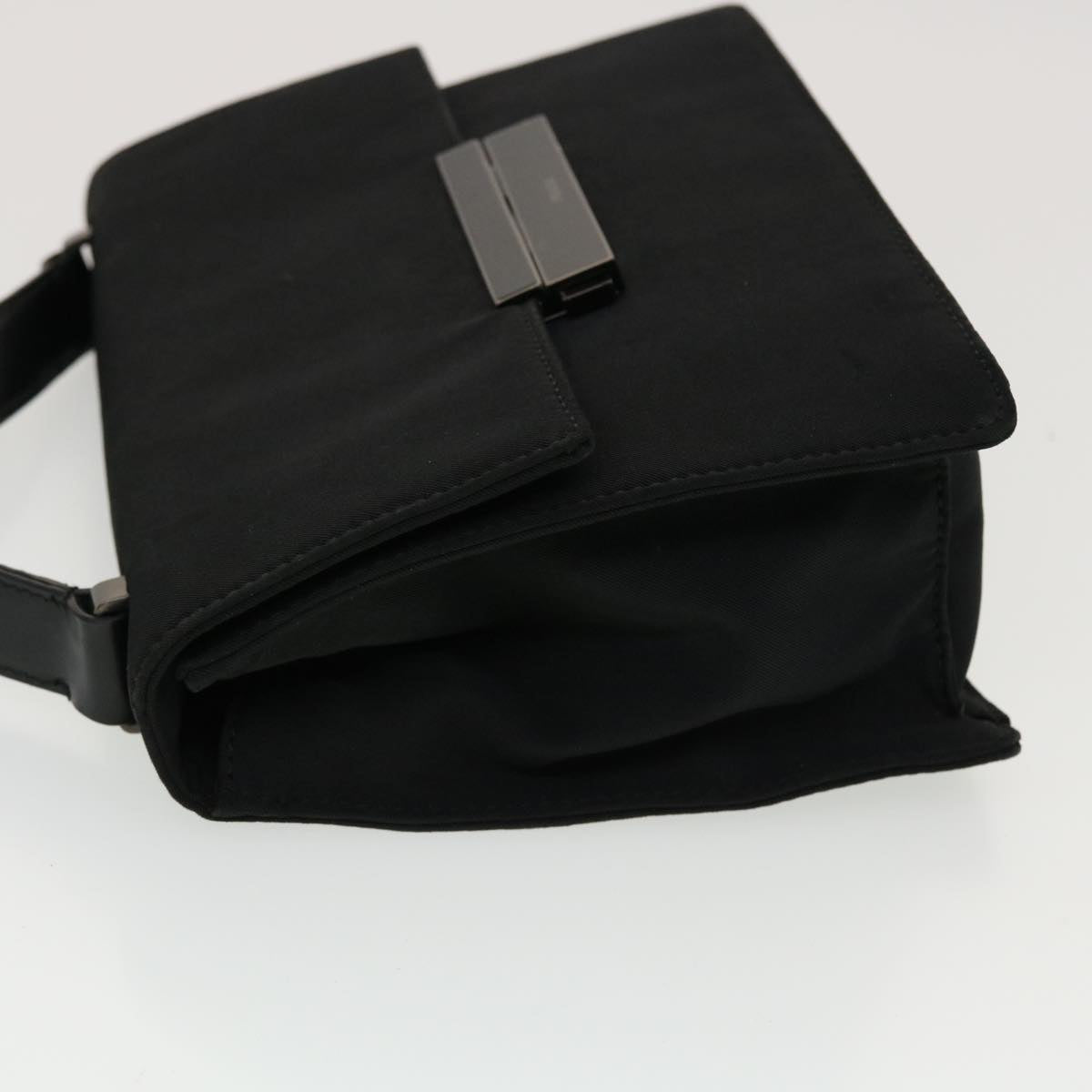 PRADA Shoulder Bag Hand Bag Leather Nylon 3 Set Black Gray Auth am4509