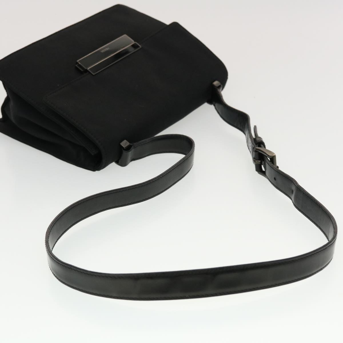 PRADA Shoulder Bag Hand Bag Leather Nylon 3 Set Black Gray Auth am4509