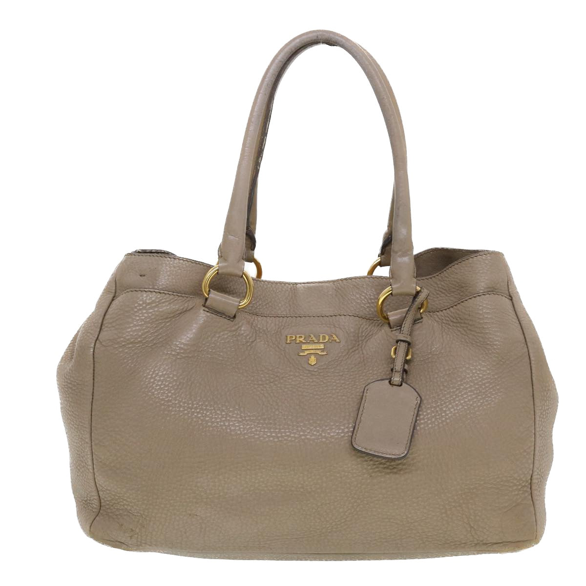 PRADA Shoulder Bag Hand Bag Leather Nylon 3 Set Black Gray Auth am4509