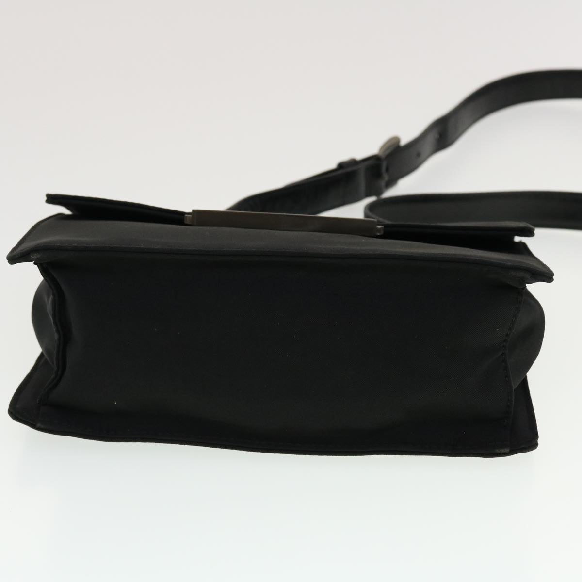 PRADA Shoulder Bag Hand Bag Leather Nylon 3 Set Black Gray Auth am4509